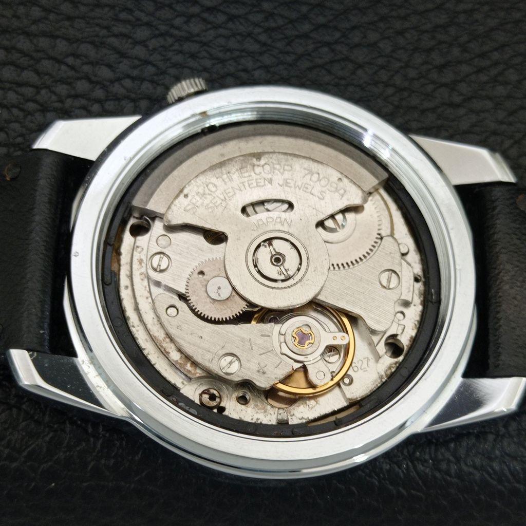 Seiko АВТОМАТИЧЕСКИЕ ВИНТАЖНЫЕ ОТРЕМОНТИРОВАННЫЕ ЯПОНСКИЕ МУЖСКИЕ ЧАСЫ ЗЕЛЕНЫЙ ЦИФЕРБЛАТ a445568-1