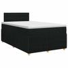 Box Spring Bed with Mattress Black 120 x 190 cm Fabric