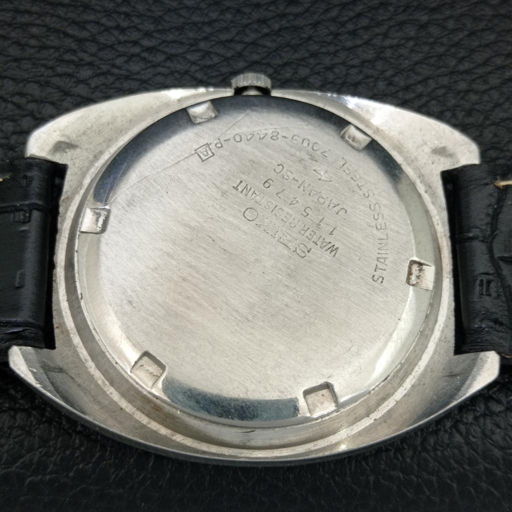 ВИНТАЖНЫЕ АВТОМАТИЧЕСКИЕ ЧАСЫ SEIKO 5 7005A ЯПОНИЯ МУЖСКИЕ ЧЕРНЫЙ ЦВЕТ ЦИФЕРБЛАТ a709358-1