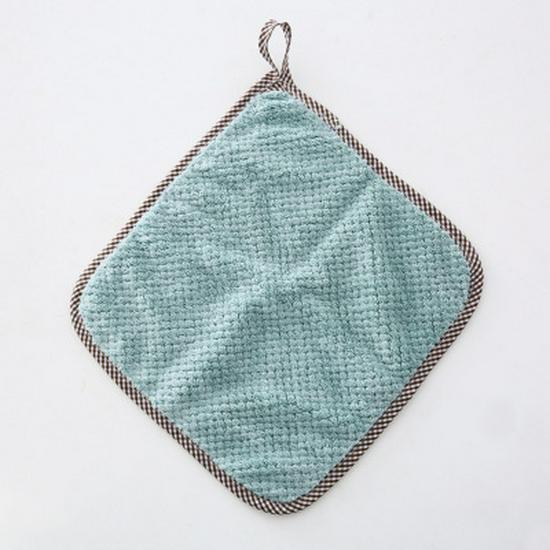 Двусторонняя клетчатая коралловая флисовая кухонная салфетка - без ворса, влаговпитывающая, не прилипающая к маслу