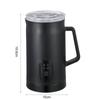 Electric Milk Frother 400W 580ml/19.61oz Warm and Cold Milk Foamer Silent Operation 4 In 1