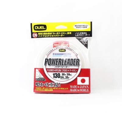 Yo Zuri Duel Powerleader Флюорокарбон Нейлоновая Смесь 50м 130lb H3336 (1127)