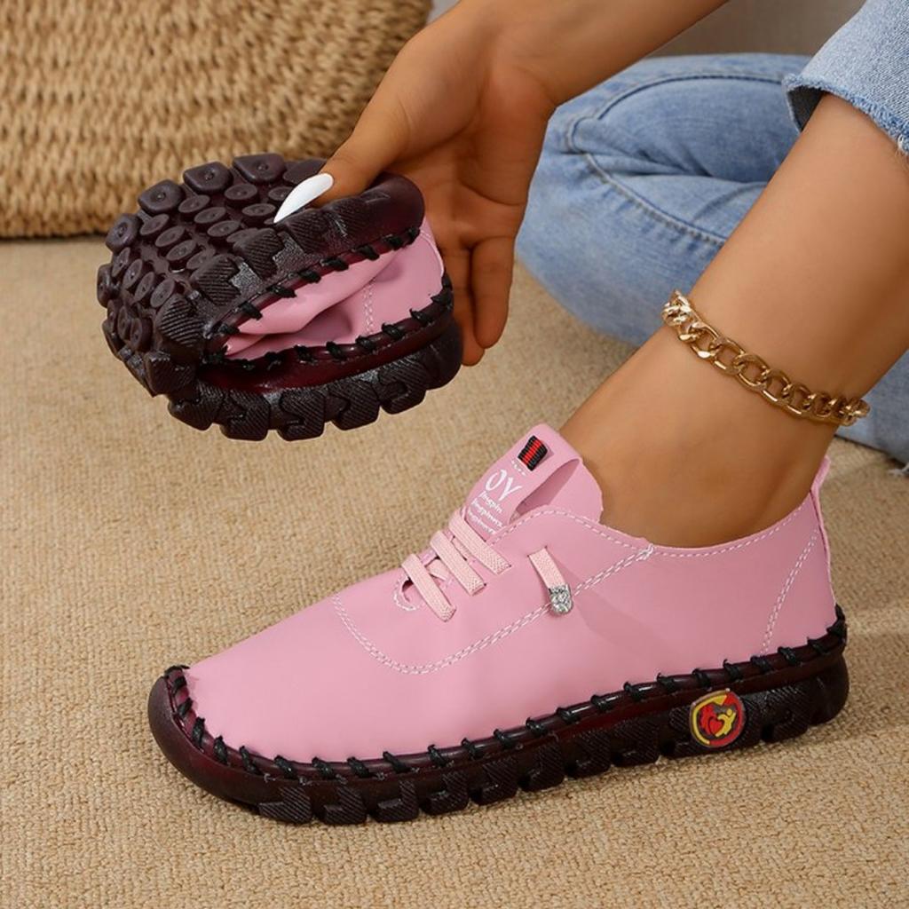 Женские кроссовки 2025 Новые дышащие ретро строчка подошва-маффин большой размер женская обувь весна лето мягкая подошва римские кроссовки