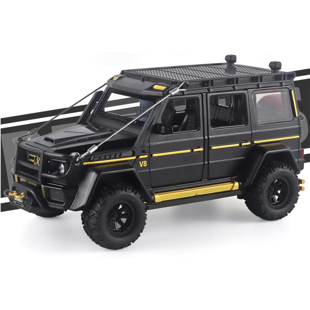 Масштаб 1/24, мини-автоматическое моделирование BENZ Adenture G550 SUV 4x4, литой игрушечный транспорт со звуком и светом, подарок для мальчиков