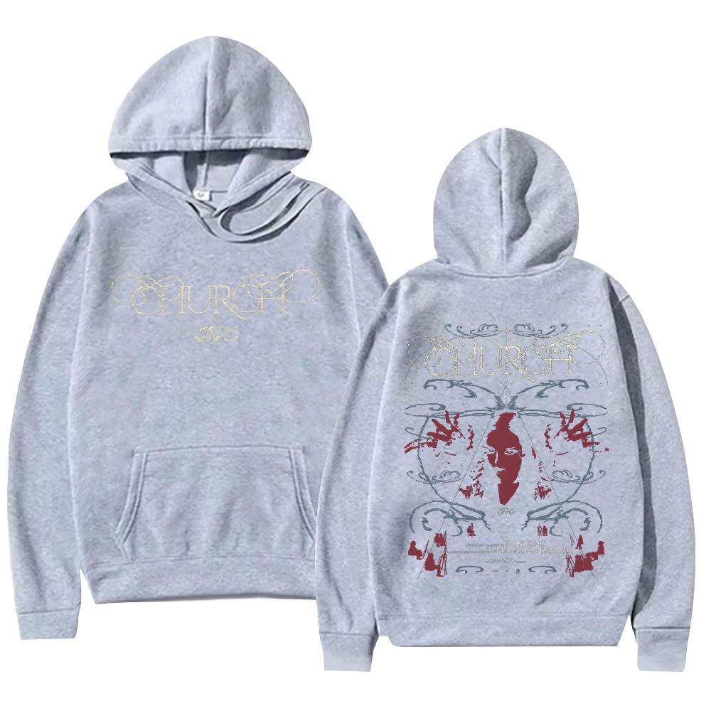 Jade Thirlwal Church Hoodie Harajuku Vintage Graphic Printed Hooded Men Women Sweatshirts Casual Long Sleeve Fashion Streetwear