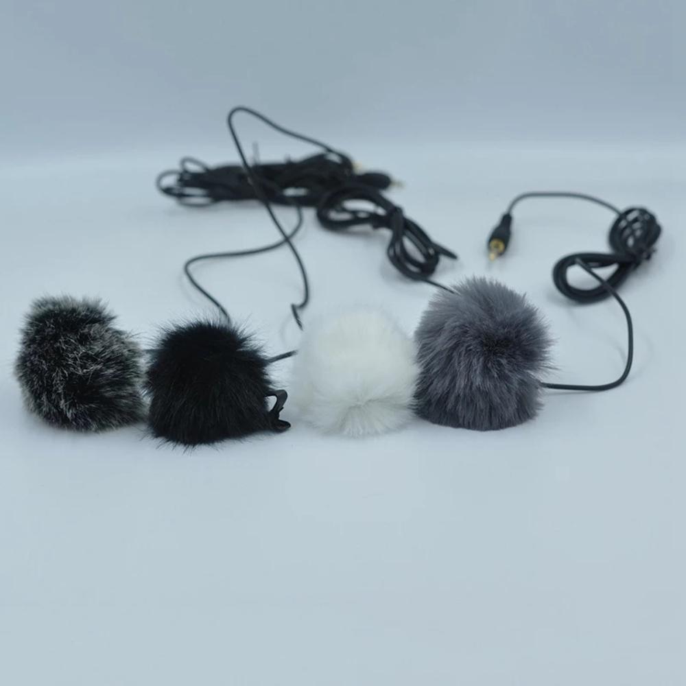 Comfortable Outdoor Black Soft Furry Wind Muff Lavalier Lapel Mic Windscreen Microphone Windshield