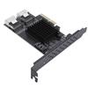 PCIe to Serial ATA Card 6Gbps PCI Express 4X to 2 Port MiniSAS SFF 8087 and 1 Port Serial ATA 3.0 Expansion Card for