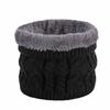 Autumn and Winter Outdoor Velvet Scarf Thickened Neck Cover Versatile Classic Twist Knitted Wool Warm Scarf Winter