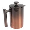French Press Coffee Tea Maker with Filter Double Layer 304 Stainless Steel Gradient Ramp for 800ml