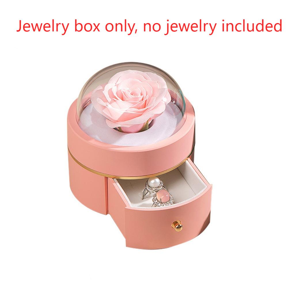 Engagement Ring Finger Ring Box Eternal Rose Wedding Ring Case Magnetic Bow Jewelry Box  Girlfriend