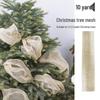 Gold & Silver Christmas Tree Decorations: Mesh Ribbon & Ornaments