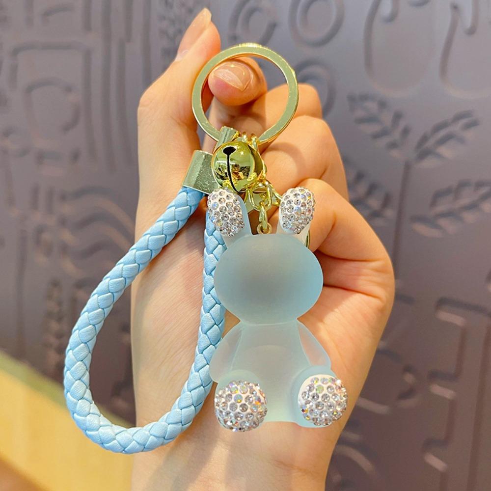 С брелоком для ключей в виде автомобильного мультяшного мешка с подвеской в виде хрустального кролика, небольшой подарок