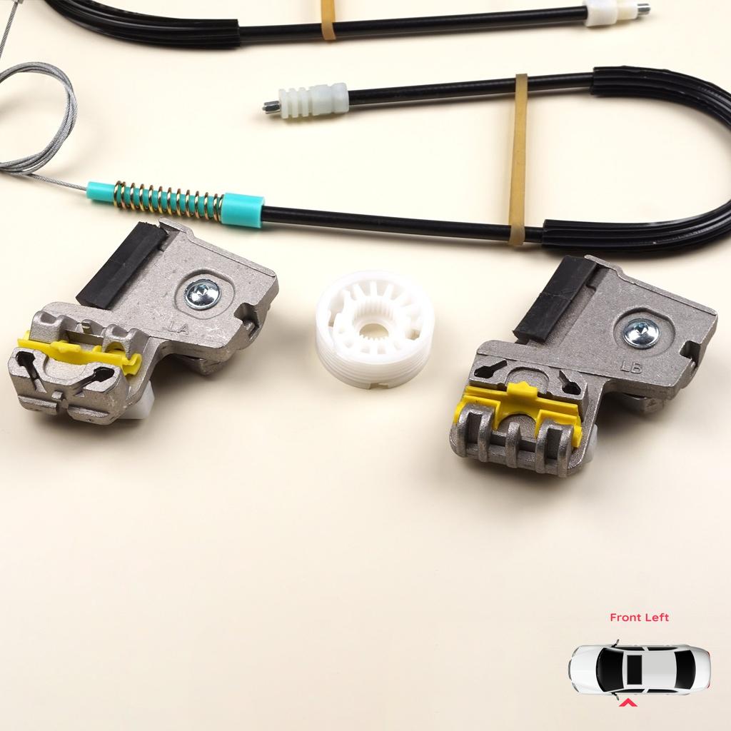 EWR382 Комплект для ремонта стеклоподъемника передней левой двери для Peugeot 607 1999-2010 9650734980 9221Q2 с металлическим кронштейном слайдера