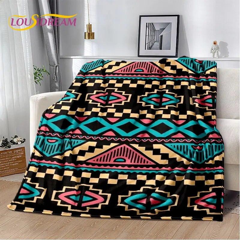 Nordic Bohemia Persia Series Soft Plush Blanket,Flannel Blanket Throw Blanket for Living Room Bedroom Bed Sofa Picnic Leisure