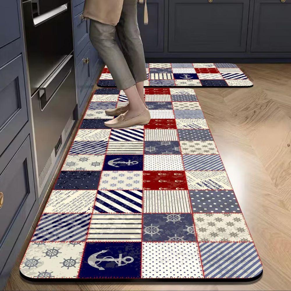 Bohemian Kitchen Floor Mat For Bathroom Dirt-Resistant And Easy To Clean Closet And Laundry Room Rug New Home Decor Style