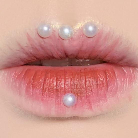 Наклейка для теней для век, невыцветающая наклейка для макияжа, плоская основа, красивые детские наклейки для макияжа глаз с искусственным жемчугом, женская поставка