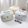 Fresh and Lovely Makeup Bag Garden Style Cotton Large Capacity Portable Storage Bag Toiletry Bag Woman