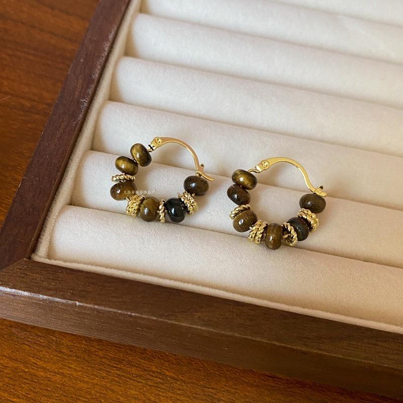 Женские круглые флокированные серьги-кольца с леопардовым принтом: Уникальные европейские statement-серьги Осень/Зима для визуально меньшего лица