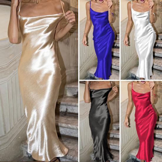 Платье-халат с запахом бедра, платье длиной до середины икры, стильное гладкое атласное вечернее длинное платье, уличная одежда