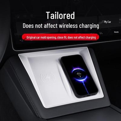 Tesla Model 3 2023 Беспроводная зарядка Нескользящий силиконовый коврик для центральной консоли