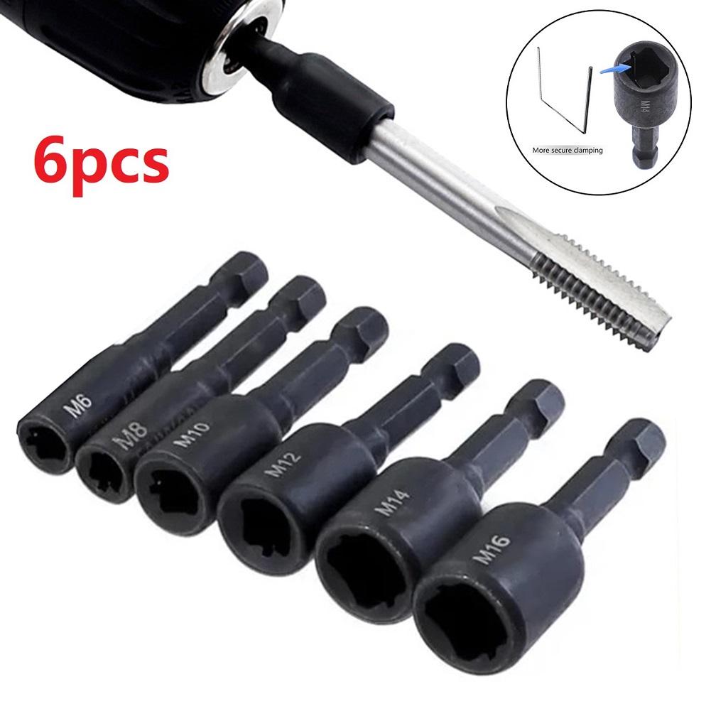 M4-M16 Screw Tap Socket Adapter Holder Extension Bar 1/4 Inch Hex Shank Machine Tap Driver Thread Tap Adapter For Electric Drill