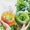500ML/350ML Cute Donut Kids Water Bottle Leak-Proof Travel Cup with Handle Ring Anti Fall Transparent Drinking