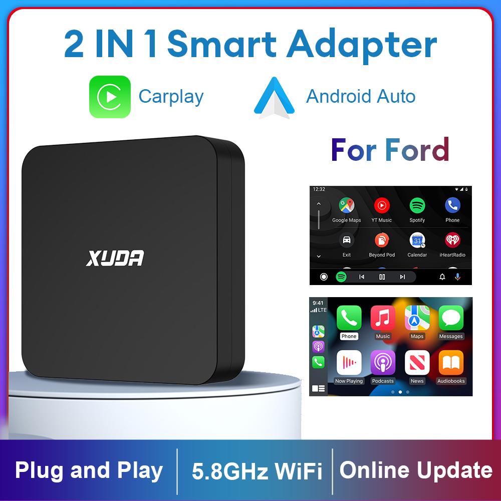 XUDA Wireless CarPlay Android Auto Wireless Adapter Smart Mini Box For Ford F150 Explorer BRONCO Maverick Escape Edge Mustang