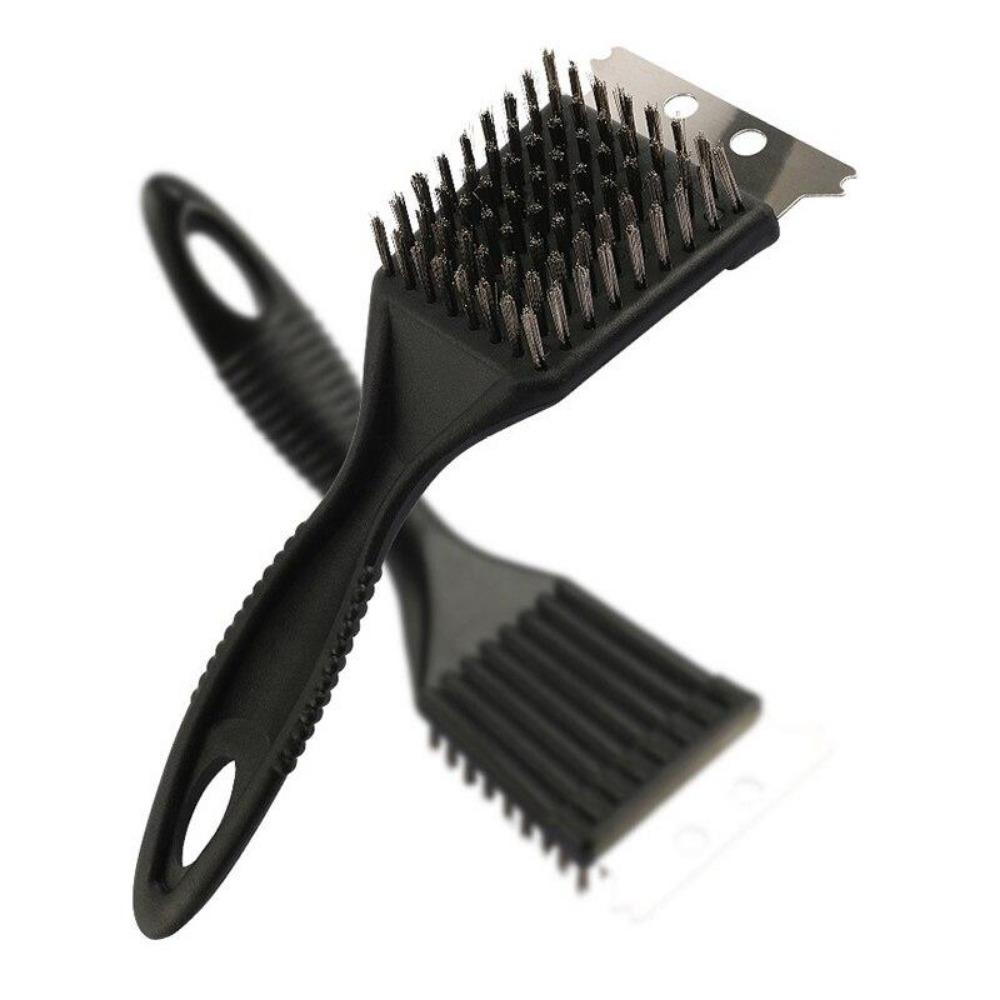 1PC kitchen appliance, barbecue grill brush, stainless steel wire brush, stainless steel scraper, barbecue grille cleaner, barbecue utensils and tools