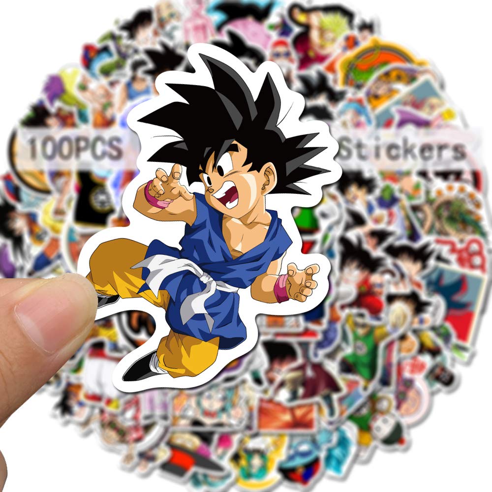 For Dragon Ball Sticker Set of 100 Pieces Dragon Ball Waterproof Sticker Pack Decal Suitcase High Definition Image Moe Suitable for Snowboards Dragon