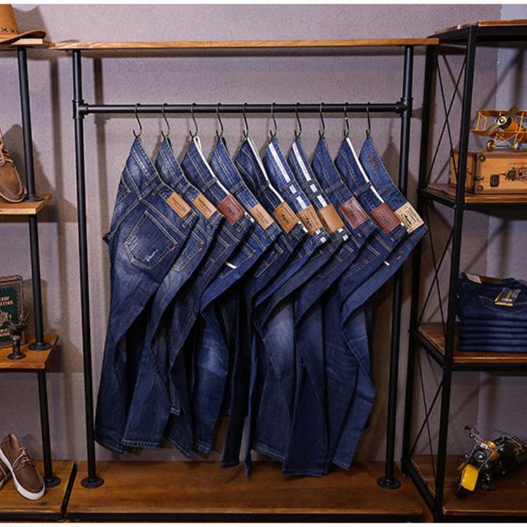 Men's Jeans, Young and Middle-aged Straight Slim Long Pants, Casual All-match Jeans