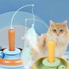 Interactive Cat Toy For Indoor Cats Automatic Pet Feather Exercise Toys 360° Rotating Feather And Track Balls With Bell Toys