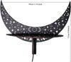 Home Decor Shelf Wood Moon Phase Wall Mounted Display Rack for Crystals and Jewelry Aesthetic with Hooks for Stones and Accessories