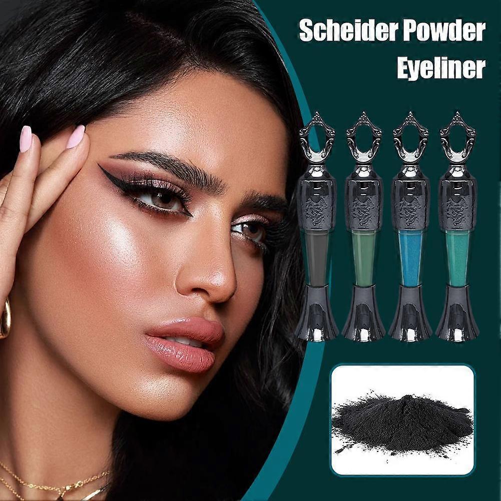 Scheider Powder Eyeliner 2g Waterproof Sweat Resistant Smudge Proof Long Lasting 12 Hour Wear Hypoallergenic Sensitive Skin