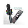 Караоке микрофон черный Bluetooth со светодиодной подсветкой караоке комплект беспроводной микрофон функция записи воспроизведение музыки сольная песня