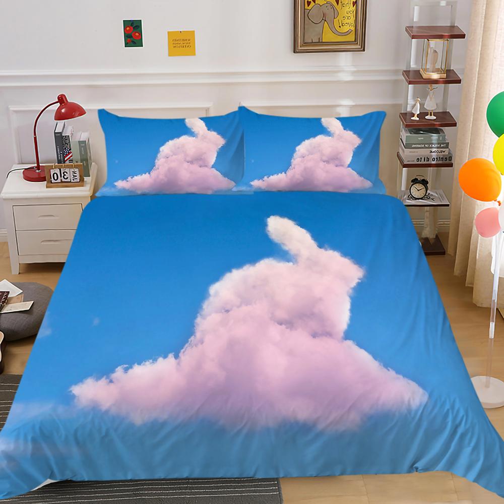 Home Bedding Set 3D Digital Printing Full-size King Bed Double Bed Adult Children Bedroom Quilt Cover and Pillowcase Bedding