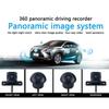 360° HD Dashcam with 3D Reversing Assist, Four-Lens Universal Car Camera