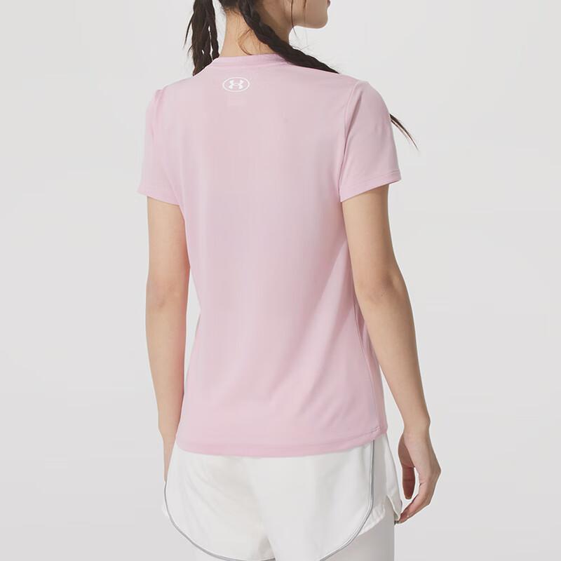 Under Armour Дышащая свободная женская футболка с коротким рукавом Розовая 1384231-647