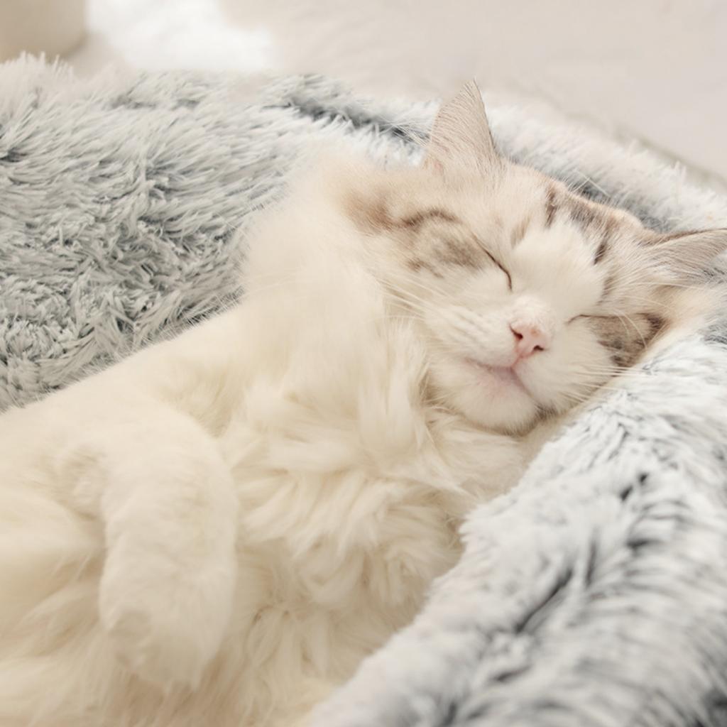 Soft Plush Dog Beds with Cover Round Cat Bed for Small,Middle and Large Dogs House Bed Cat's House for Dogs 2 In 1 Sleeping Nest
