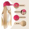 Womens Baseball Cap With Long Straight Hair Wig All-in-one Fashion Hat Daily Wear