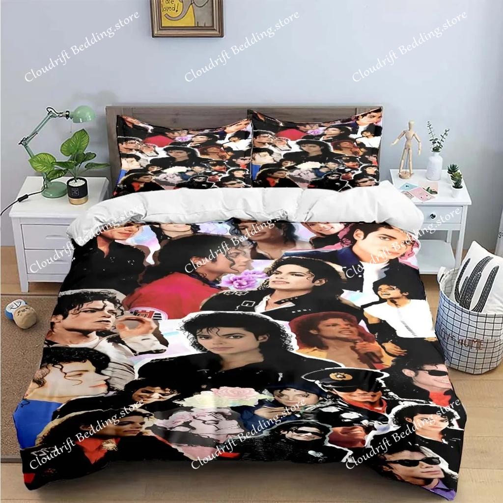 Изысканное модное постельное белье с принтом M-Michael-Jackson Комплект пододеяльник одеяло кровать Подарок на день рождения для молодежи детей девочек мальчиков