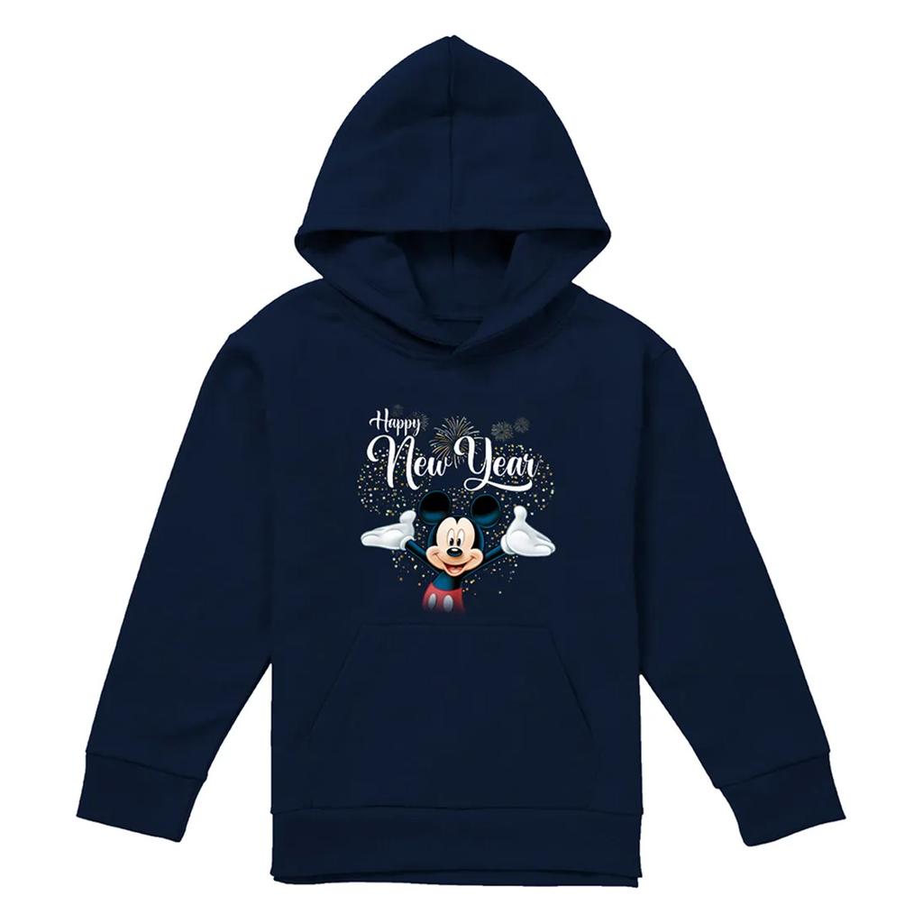 Disney Childrens/Kids Felice Anno Nuovo Mickey Mouse Firework Pullover Hoodie