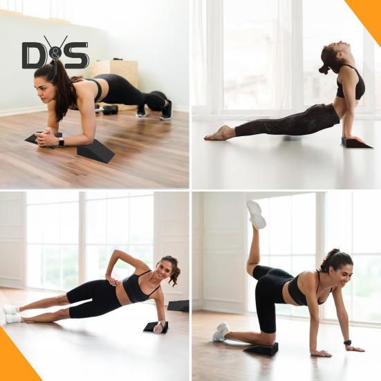 1 комплект глубоких клиновидных блоков для приседаний, растяжка икр, наклонная доска, профессиональная нескользящая доска EVA для фитнеса, тяжелой атлетики, становой тяги, силовых тренировок, каблук приподнят