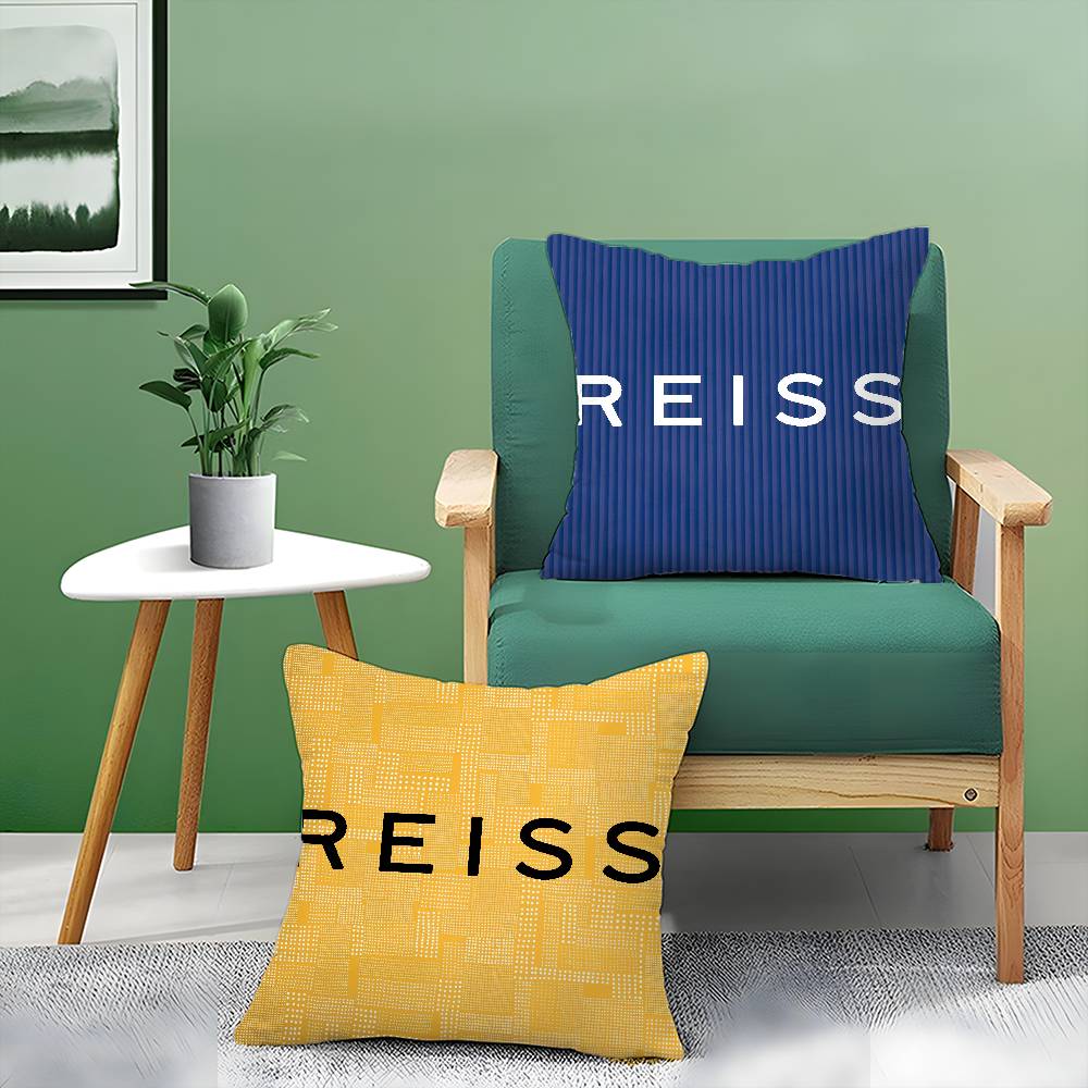 Простой изысканный принт в лондонском стиле Reiss-A Наволочка Комфорт Диван-кровать Шелковистая элегантная Невидимая молния Декоративная наволочка