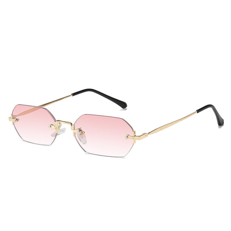 Fashion Vintage Rimless Square Sunglasses Women Men Luxury Brand Designer Popular Travel Small Frame Sun Glasses Sexy Ladies