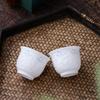 Linglong Longfeng Chengxiang Jade Porcelain Master Cup Ceramic Tea Tasting Cup Single Cup Drinking Tea Making Tea Business Gifts Simple Household