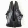 80s-90s Vintage MEZLAN U-Tip Business Shoes Black size 8W 26.0 Men's(USED)