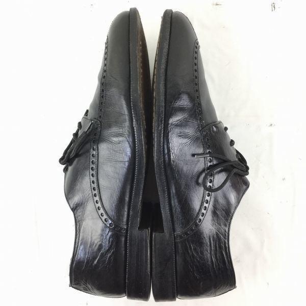 80s-90s Vintage MEZLAN U-Tip Business Shoes Black size 8W 26.0 Men's(USED)