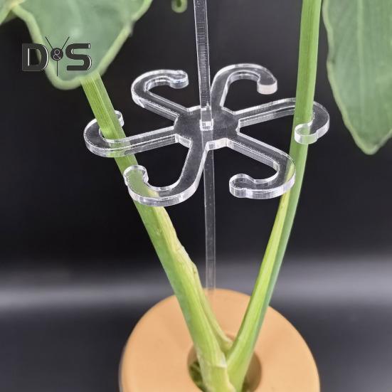 5 шт. держателей для стеблей растений акриловые опоры для стеблей растений с тонким стержнем простая установка крючков для поддержки стеблей для комнатных и уличных садовых растений в горшках