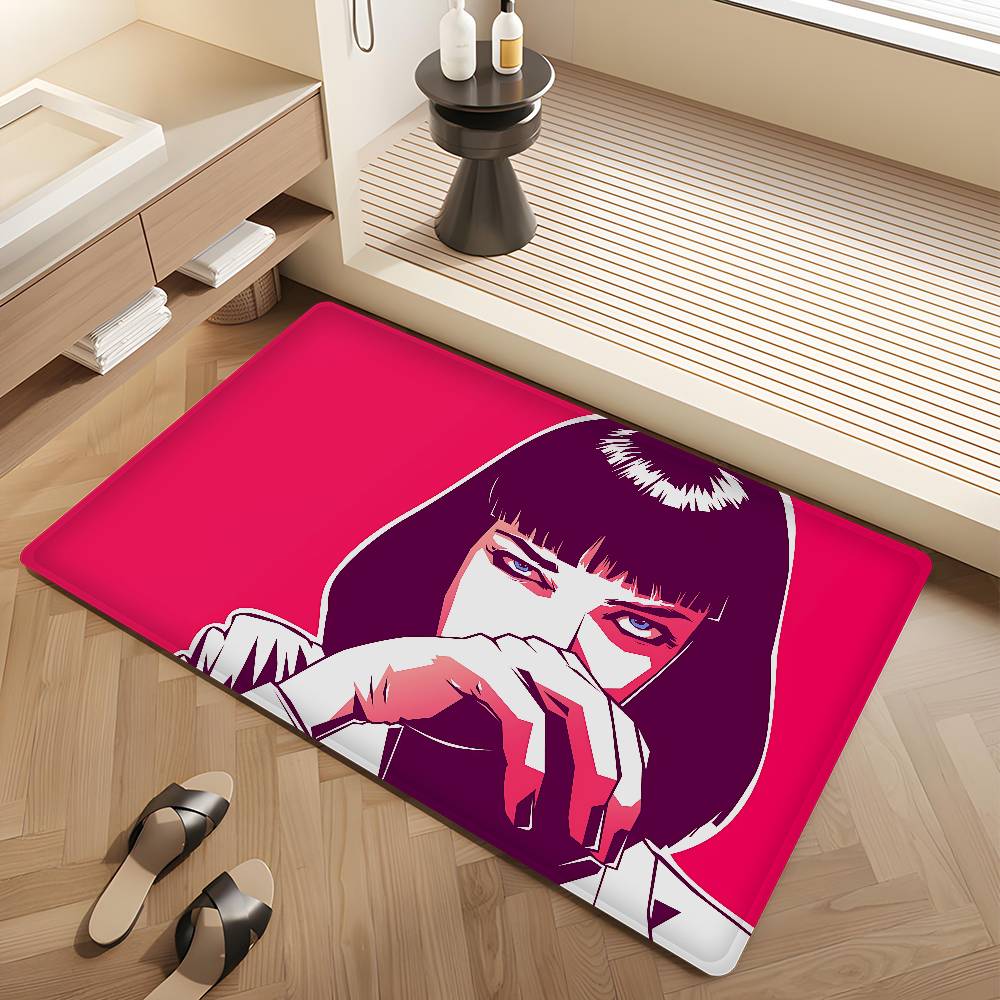 Film P-Pulp F-Fiction Room Mats Cheaper Anti-slip Modern Living Room Balcony Printed Household Carpets