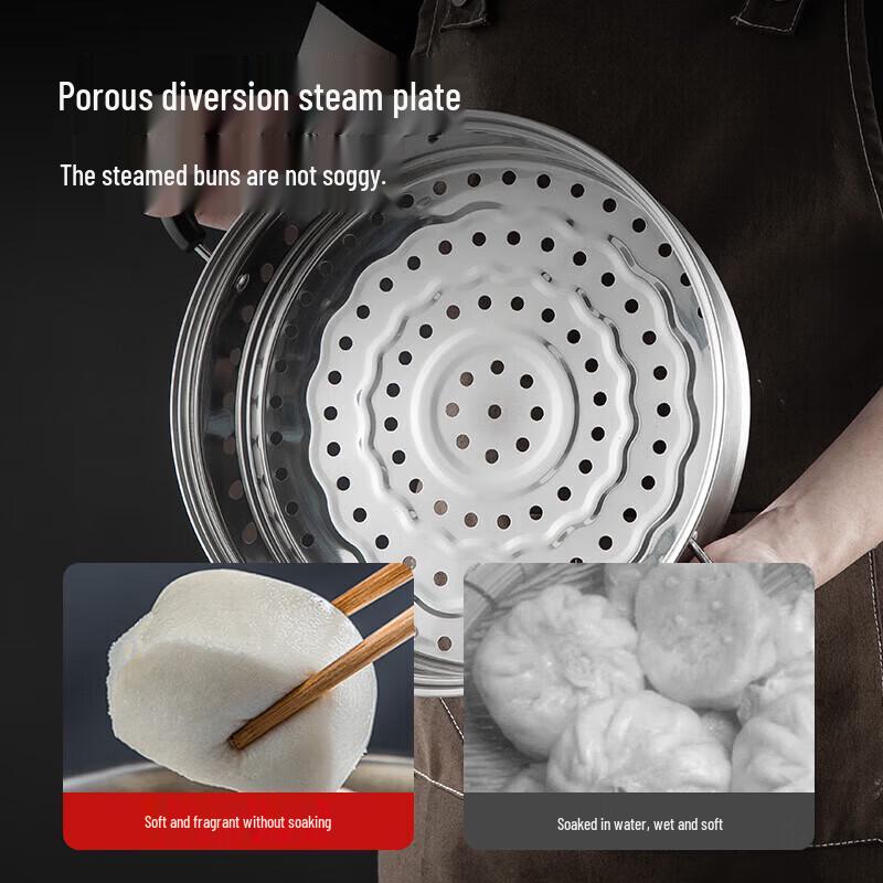 maxcook MCZ047 32 см 3-слойная пароварка и суповая кастрюля из нержавеющей стали